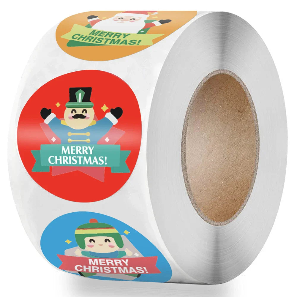 Christmas Sticker Cartoon Christmas Tree Santa Claus Design Paper Label Merry Christmas Cute Stickers Stationery Stickers (ONLINE ORDER ONLY)