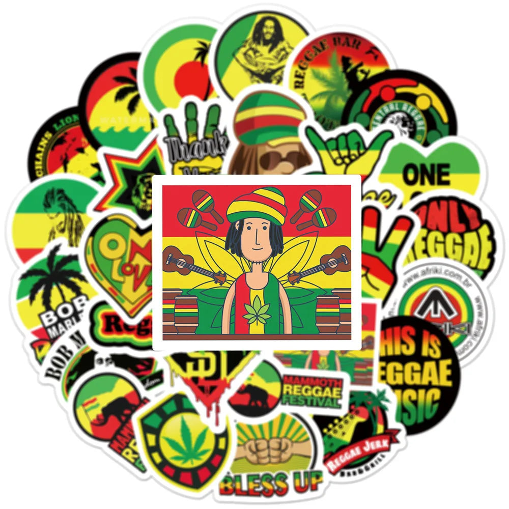 Bob Marley Reggae Music Sticker Packs (Online Order Only)