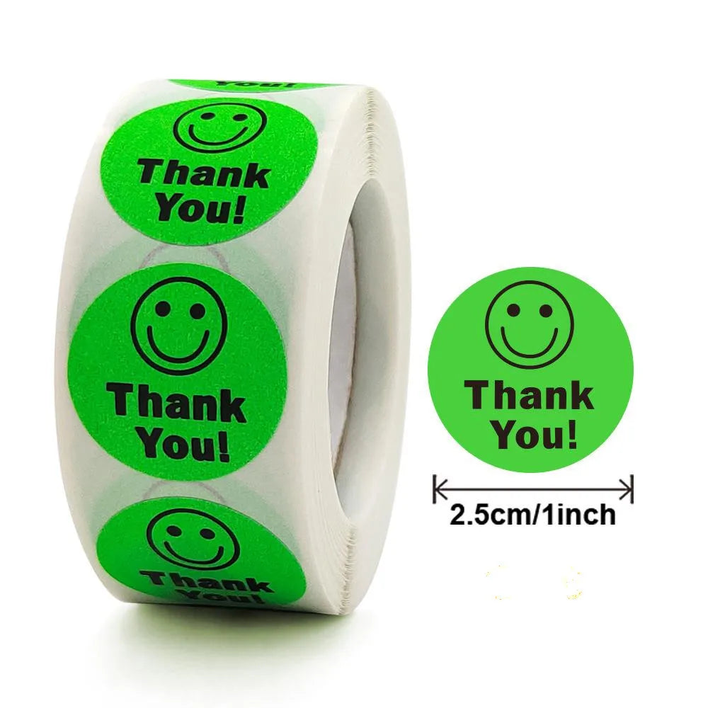 Smile Face Sticker 500 Pcs/roll For Kids Reward Sticker Yellow Dots Labels Happy Smile Face Expression Sticker Kids Toys (ONLINE ORDER ONLY)