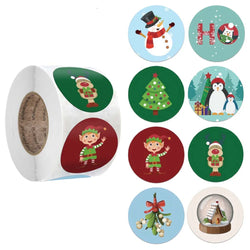 Christmas Sticker Cartoon Christmas Tree Santa Claus Design Paper Label Merry Christmas Cute Stickers Stationery Stickers (ONLINE ORDER ONLY)