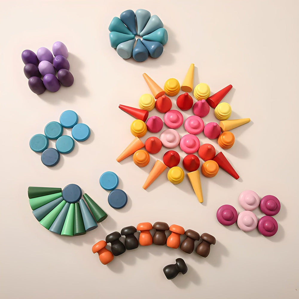 Rainbow Wooden Loose Pieces (ONLINE ORDER ONLY)