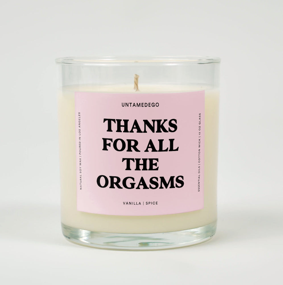 Thanks For All The Orgasms Glass Candle (ONLINE ORDER ONLY)