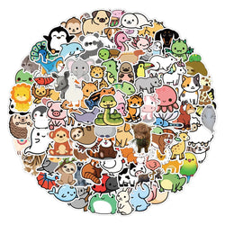 Cute Anime Animal Stickers Pack for Car, Luggage, Phone, Laptop, Guitar, Kid Toys (Online Order Only)