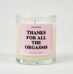 Thanks For All The Orgasms Glass Candle (ONLINE ORDER ONLY)