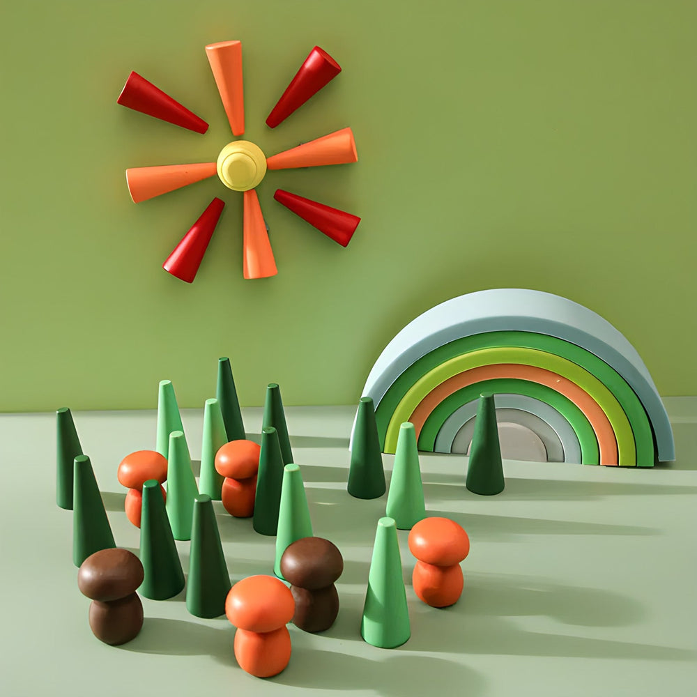 Rainbow Wooden Loose Pieces (ONLINE ORDER ONLY)