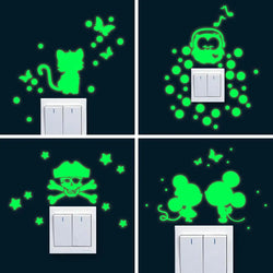 Glow in the Dark Cat Wall Stickers - Luminous Bedroom Decor Decals (ONLINE ORDER ONLY)
