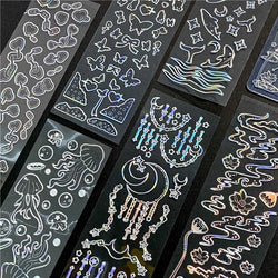 Ins Creative Laser Hot Stamping Sticker Butterfly Whale Stickers Idol Card Hand Account Decoration Stickers Kawaii Stationery (ONLINE ORDER ONLY)