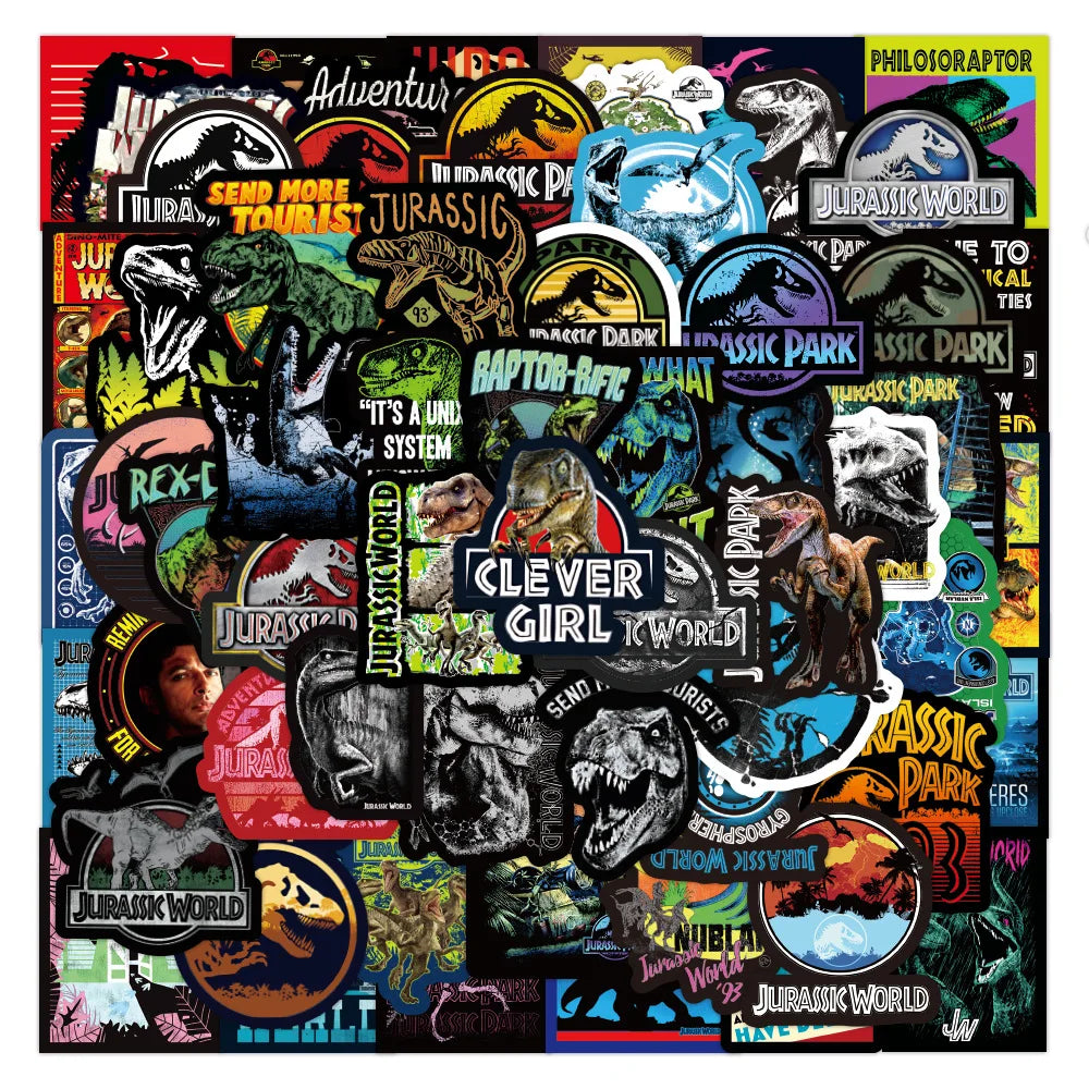10/30/50pcs Jurassic Park Dinosaur Sticker Packs (ONLINE ORDER ONLY)