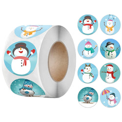 100-500PCS Merry Christmas Santa Claus Sticker Decor DIY Wrapping Gift Decoration Xmas Kids Thank You Seal Label 1inch (Online Order Only)