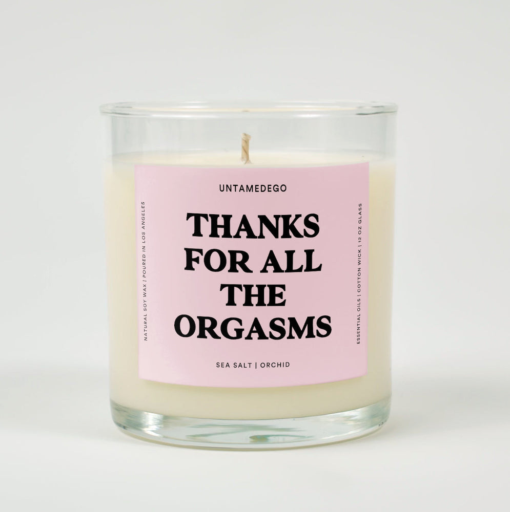 Thanks For All The Orgasms Glass Candle (ONLINE ORDER ONLY)