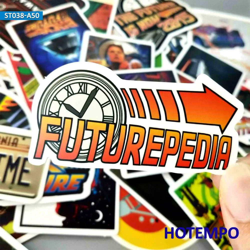 50pcs Classic Movie Back To The Future Mixed Sticker Pack (ONLINE ORDER ONLY)