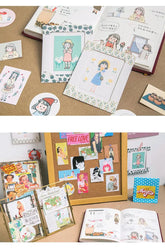60Pcs/lot Retro Sweet Girl Stickers Scrapbooking Decorative Sticker DIY Diary Album Stick Label Kawaii Stationery (ONLINE ORDER ONLY)