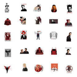 10/30/50PCS TV Show Lucifer Stickers Laptop Guitar Luggage Skateboard Bike Car Waterproof Graffiti Cool Sticker Decal Kid Toy (ONLINE ORDER ONLY)