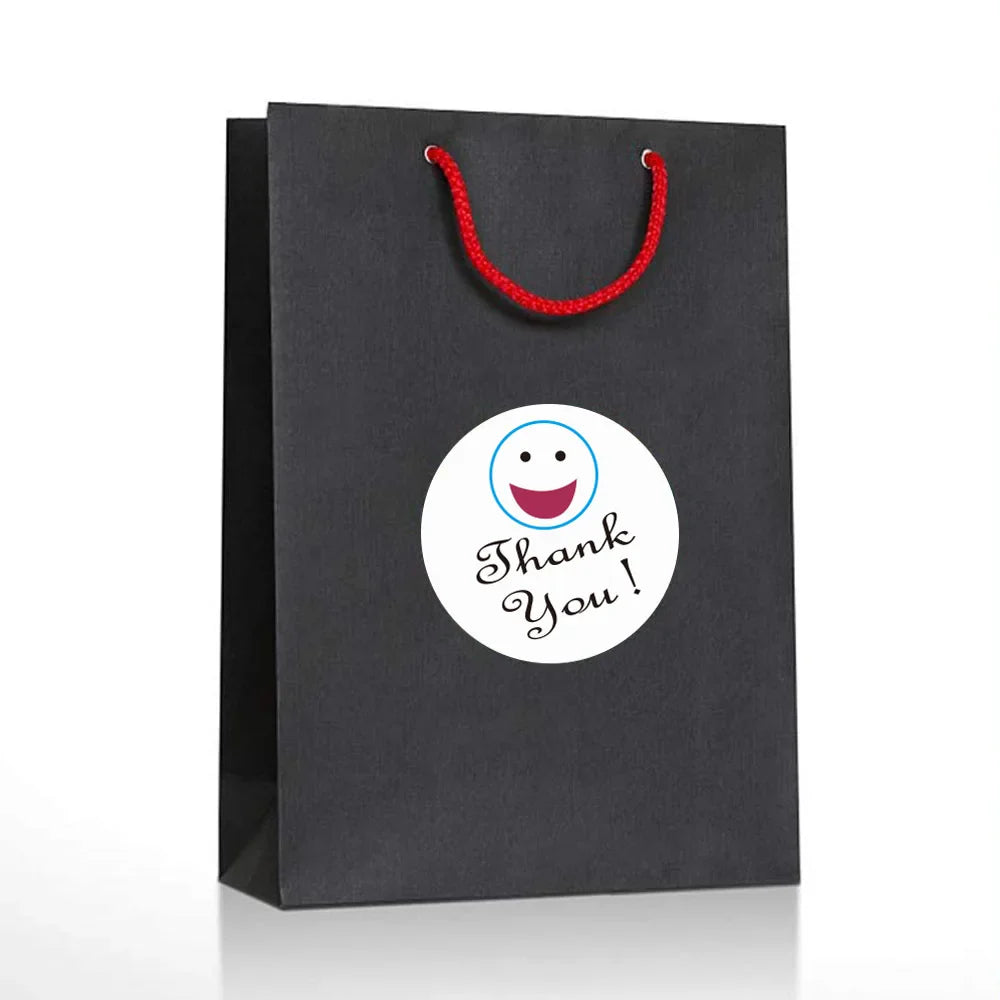 Stickers 500 Pcs/roll New Smile Smiley Face Thank You Round Sticker Label Sticker Logo Stickers Custom (ONLINE ORDER ONLY)