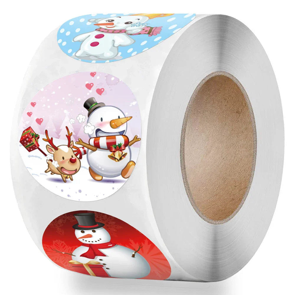 Christmas Sticker Cartoon Christmas Tree Santa Claus Design Paper Label Merry Christmas Cute Stickers Stationery Stickers (ONLINE ORDER ONLY)