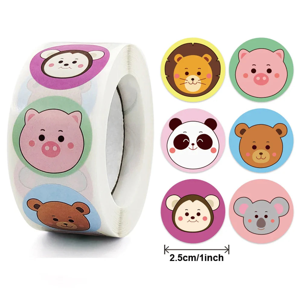 100-500PCS Cute Unicorn Reward Stickers Children Girl Gift Scrapbook Decoration Label 1Inch Handmade DIY Cartoon Toy Stickers (Online Order Only)