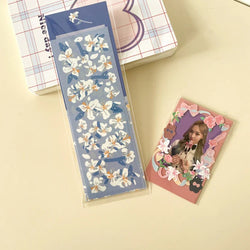 Beautiful Lily Flower Sticker Idol Card DIY Scrapbooking Decorative Sticker DIY Diary Album Stick Label Korean Kawaii Stationery (Online Order Only)