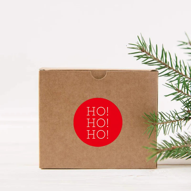 100-500Pcs Merry Christmas Sticker Christmas Party Holiday Decoration Gift Sealing Glue Baking Packaging Sticker Label 1inch (Online Order Only)