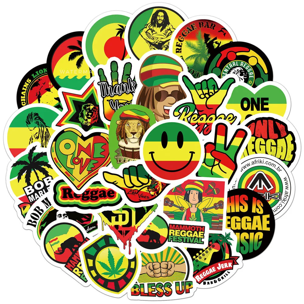 Bob Marley Reggae Music Sticker Packs (Online Order Only)