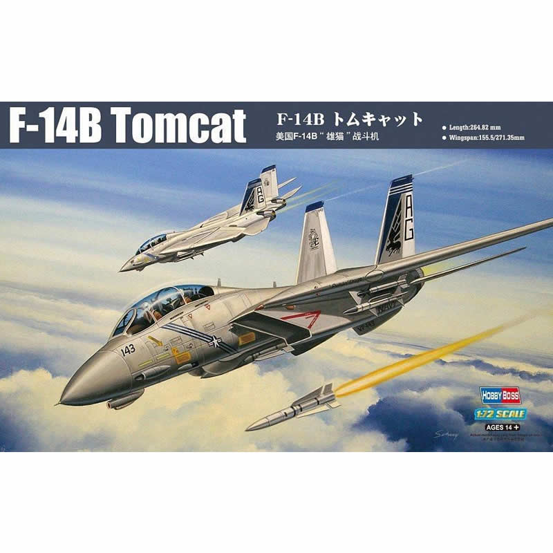 HBM80277 Grumman F-14B Tomcat 1/72 Scale Plastic Model Kit Hobby Boss (ONLINE ORDER ONLY)