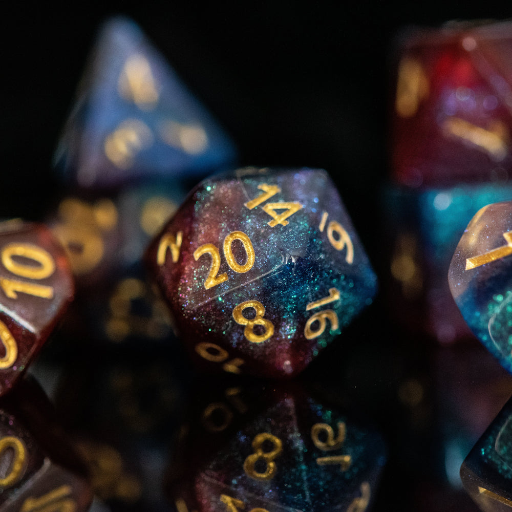 Helix Galaxy Acrylic Dice Set (ONLINE ORDER ONLY)