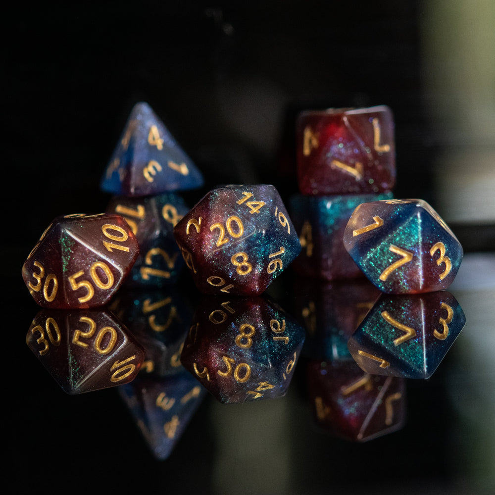 Helix Galaxy Acrylic Dice Set (ONLINE ORDER ONLY)