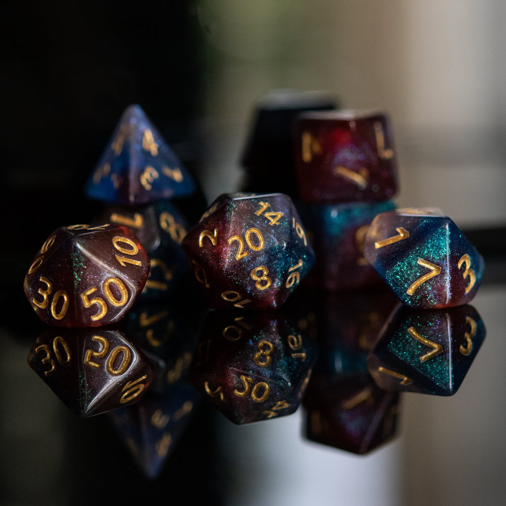 Helix Galaxy Acrylic Dice Set (ONLINE ORDER ONLY)
