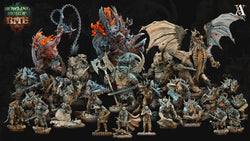 3D Printed Archvillain Games Howling Horde - Gnoll Trackers 28mm 32mm D&D (Online Only)
