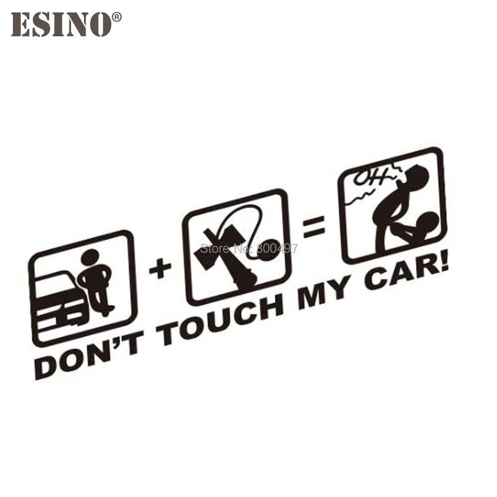 Car Styling Fashion Funny Decoration Car Accessory Don't Touch My Car Baby in Car Creative Reflective Stickers Car Body Decal (ONLINE ORDER ONLY)