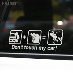 Car Styling Fashion Funny Decoration Car Accessory Don't Touch My Car Baby in Car Creative Reflective Stickers Car Body Decal (ONLINE ORDER ONLY)