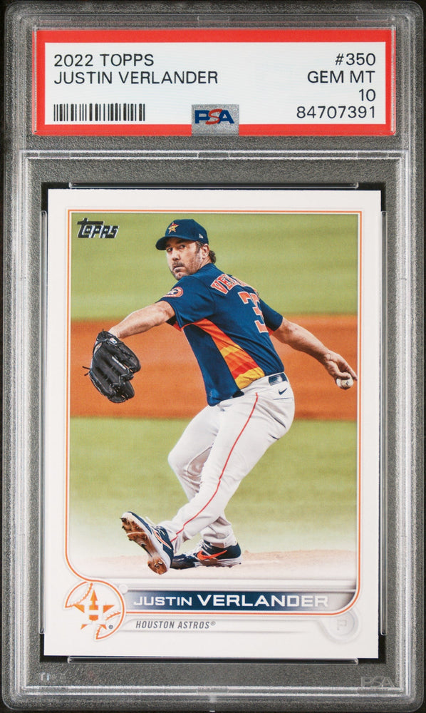 2022 TOPPS JUSTIN VERLANDER  #350 - PSA 10 (Online Order Only)