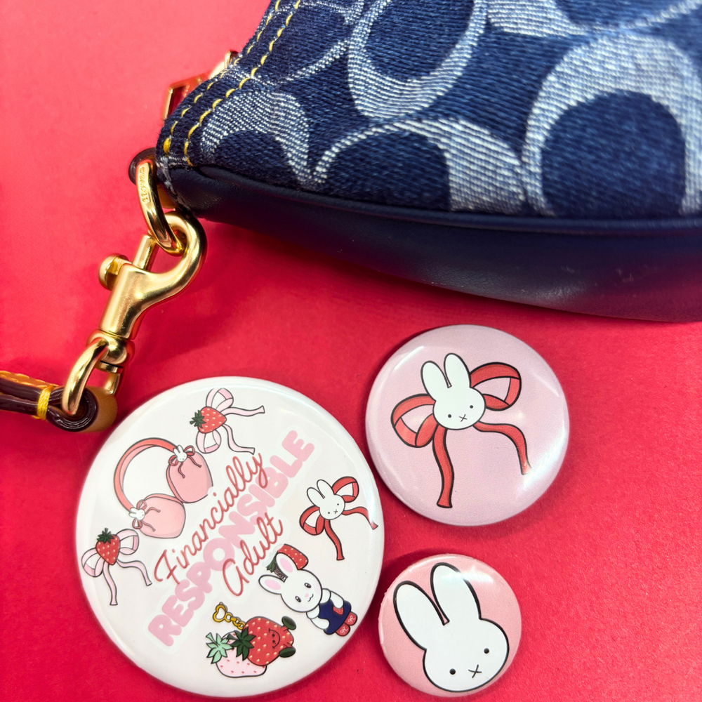 Financially Responsible Adult | Strawberry Trinkets| Pin Back Button Pack (ONLINE ORDER ONLY)