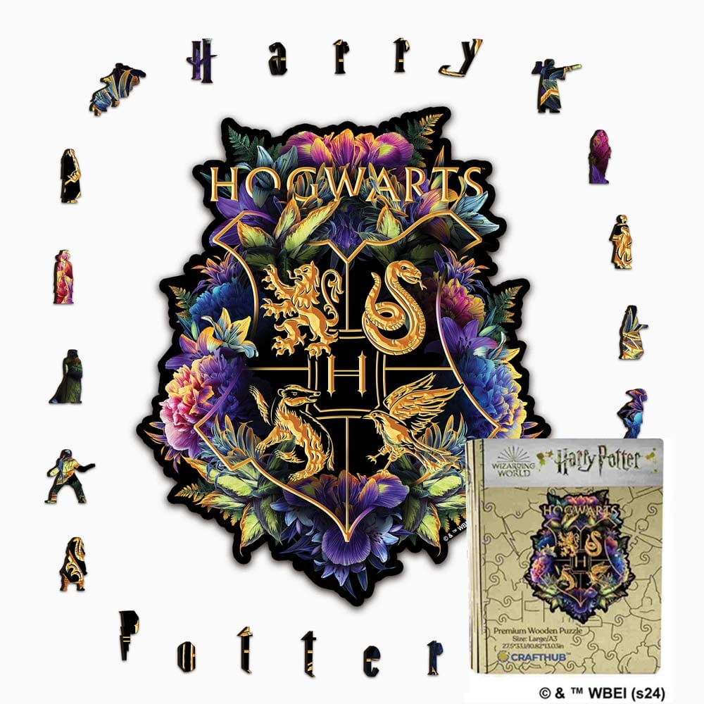Harry Potter - Hogwarts Crest - Fine Oddities Wooden Jigsaw Puzzle (Online Order Only)