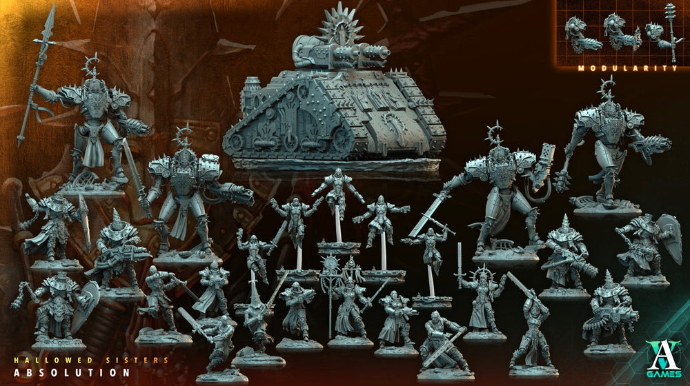 3D Printed Archvillain Games Hallowed Sisters Absolution - Executioner 28mm 32mm D&D (Online Only)