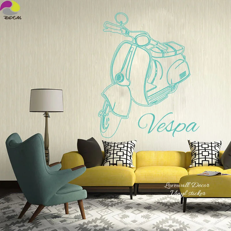 Vespa Rome Wall Sticker Vinyl Decor (ONLINE ORDER ONLY)