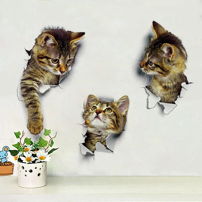 3D Cat Wall Sticker Vinyl Decal Home Decor Art Poster (ONLINE ORDER ONLY)