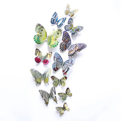 12Pcs 3D Butterfly Wall Stickers Magnet Fridge Wedding Decor (ONLINE ORDER ONLY)
