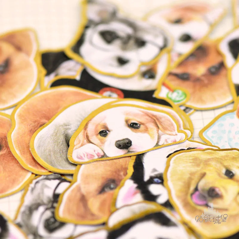 40pcs/pack Cute Stationery Stickers Cat Dog Diary Planner Decorative Mobile Stickers Scrapbooking DIY Craft Stickers (Online Order Only)