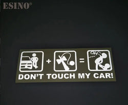Car Styling Fashion Funny Decoration Car Accessory Don't Touch My Car Baby in Car Creative Reflective Stickers Car Body Decal (ONLINE ORDER ONLY)