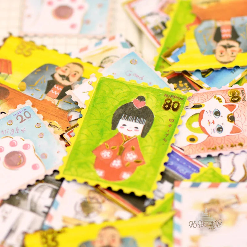40pcs/pack Cute Stationery Stickers Cat Dog Diary Planner Decorative Mobile Stickers Scrapbooking DIY Craft Stickers (Online Order Only)