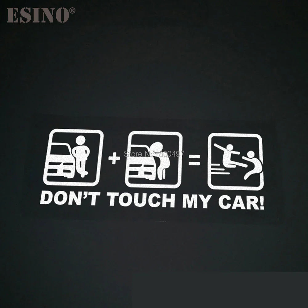 Car Styling Fashion Funny Decoration Car Accessory Don't Touch My Car Baby in Car Creative Reflective Stickers Car Body Decal (ONLINE ORDER ONLY)