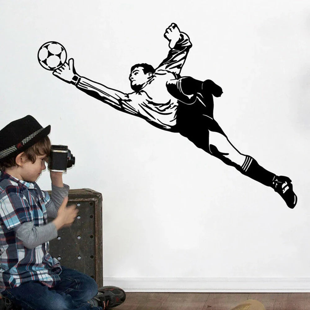 Goalkeeper Soccer Wall Sticker Boy Room Athlete Vinyl Decor (Online Order Only)