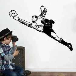 Goalkeeper Soccer Wall Sticker Boy Room Athlete Vinyl Decor (Online Order Only)