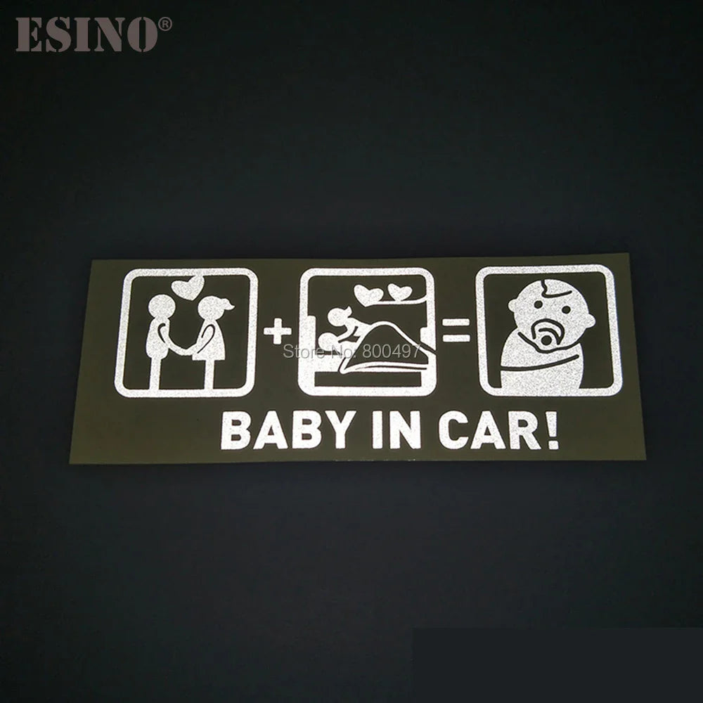 Car Styling Fashion Funny Decoration Car Accessory Don't Touch My Car Baby in Car Creative Reflective Stickers Car Body Decal (ONLINE ORDER ONLY)