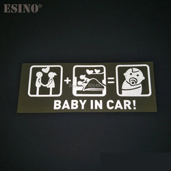 Car Styling Fashion Funny Decoration Car Accessory Don't Touch My Car Baby in Car Creative Reflective Stickers Car Body Decal (ONLINE ORDER ONLY)