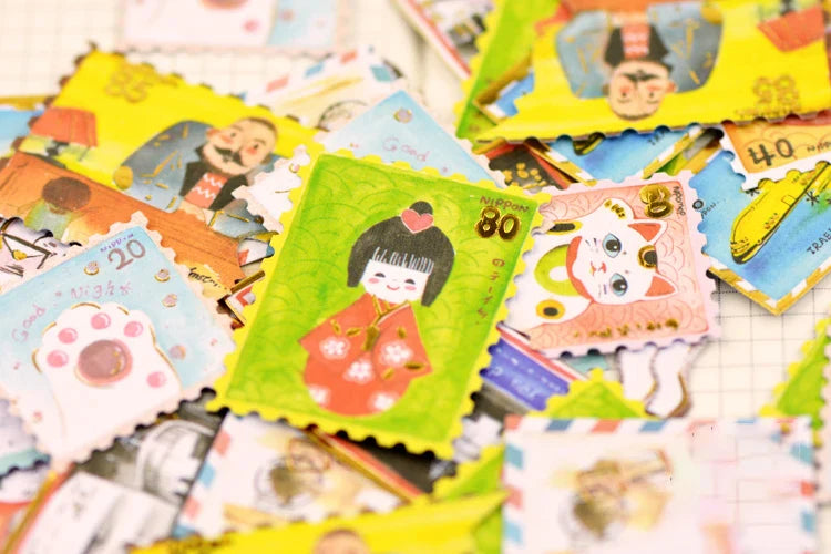 40pcs/pack Cute Stationery Stickers Cat Dog Diary Planner Decorative Mobile Stickers Scrapbooking DIY Craft Stickers (Online Order Only)