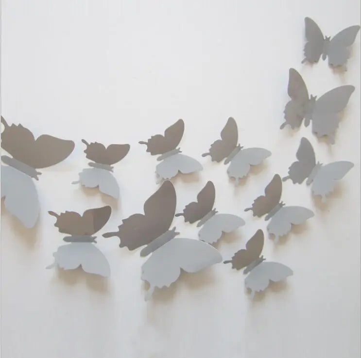 3D Butterfly Wall Stickers Set - 12Pcs Home Decor (Online Order Only)