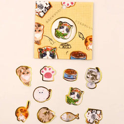 40pcs/pack Cute Stationery Stickers Cat Dog Diary Planner Decorative Mobile Stickers Scrapbooking DIY Craft Stickers (Online Order Only)