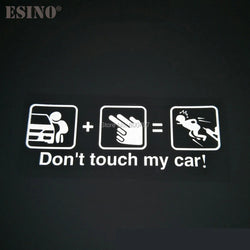 Car Styling Fashion Funny Decoration Car Accessory Don't Touch My Car Baby in Car Creative Reflective Stickers Car Body Decal (ONLINE ORDER ONLY)