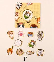 40pcs/pack Cute Stationery Stickers Cat Dog Diary Planner Decorative Mobile Stickers Scrapbooking DIY Craft Stickers (Online Order Only)